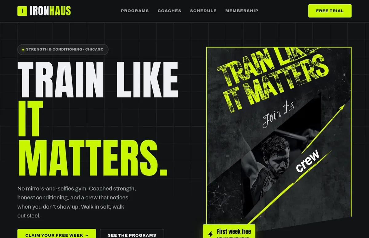 Ironhaus website preview